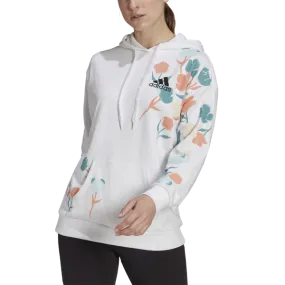 adidas - Women - Floral Hoodie - White