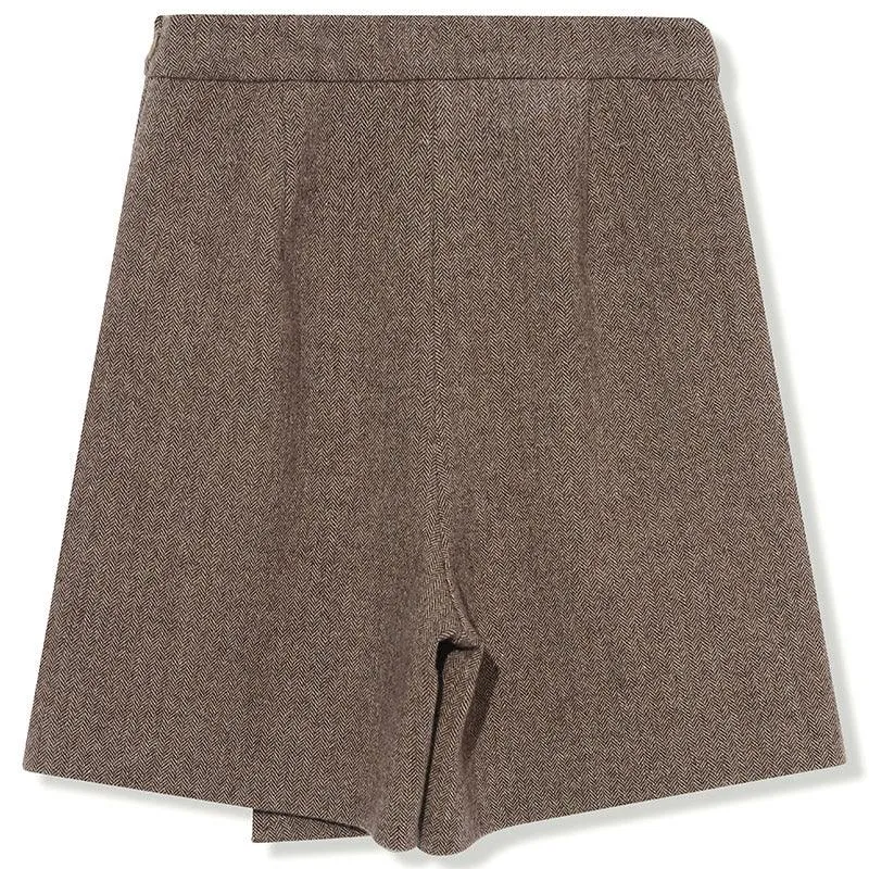 Asymmetric Wool Warp Skirt