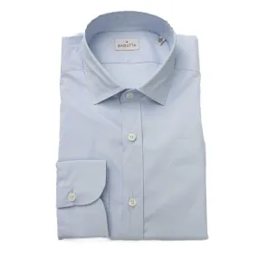 Bagutta Light Blue Cotton Men Shirt