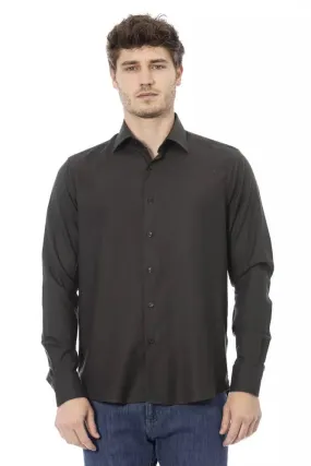 Baldinini Trend Green Cotton Men Shirt