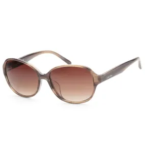 Calvin Klein Women Brown Oval Sunglasses