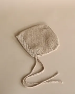 Handmade Merino Wool Newborn Bonnet - Sand