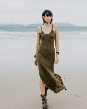 Long Slip Dress - Olive