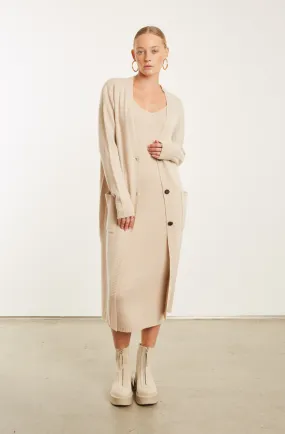 Oat Cashmere Long Cardigan