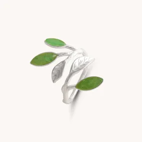 Olive Leaves Adjustable Ring W.