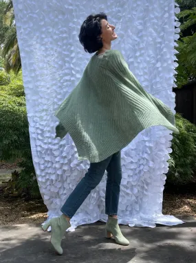 Sage Knit Poncho