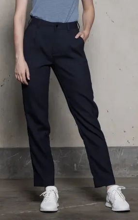 WOOL BLEND STRAIGHT LEG TROUSER